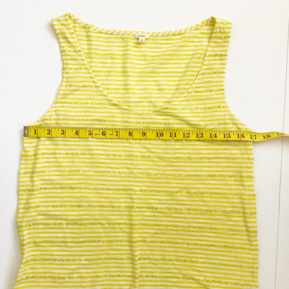 J Crew Striped Sequin Accent Tank Top Size Medium - Picture 7 of 8